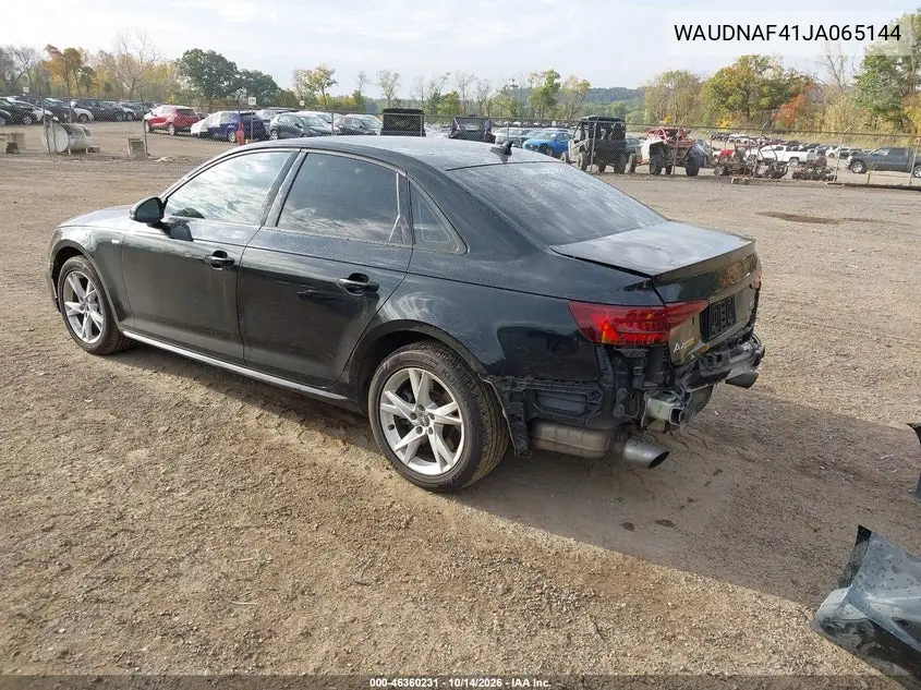 2018 AUDI A4 VIN WAUDNAF41JA065144 — фото 3