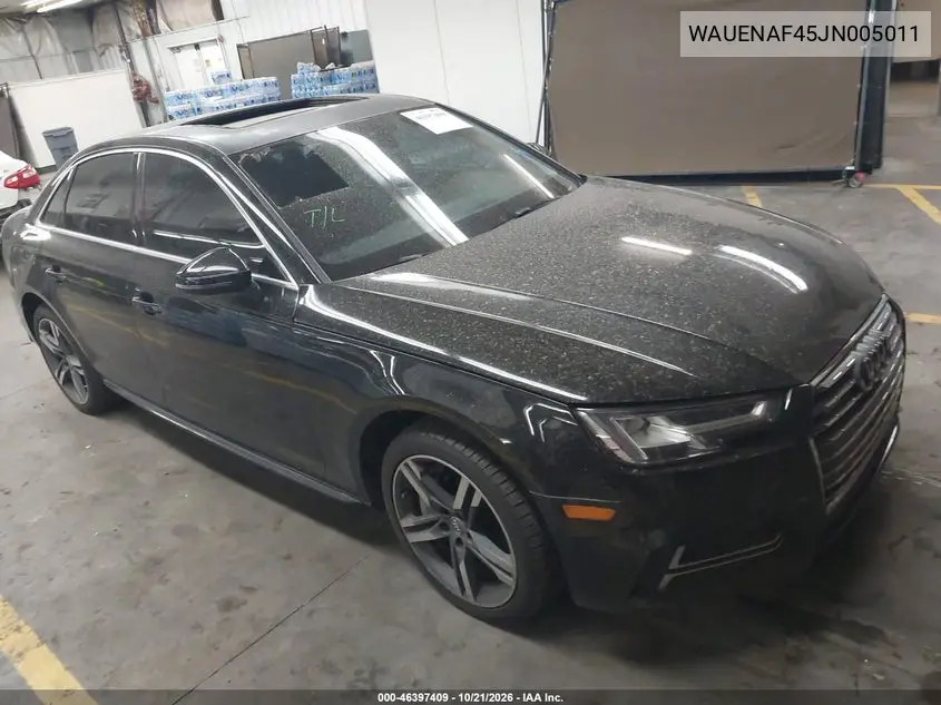AUDI A4 2018, VIN WAUENAF45JN005011