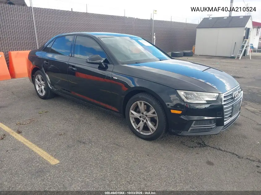 AUDI A4 2018, VIN WAUKMAF40JA210524