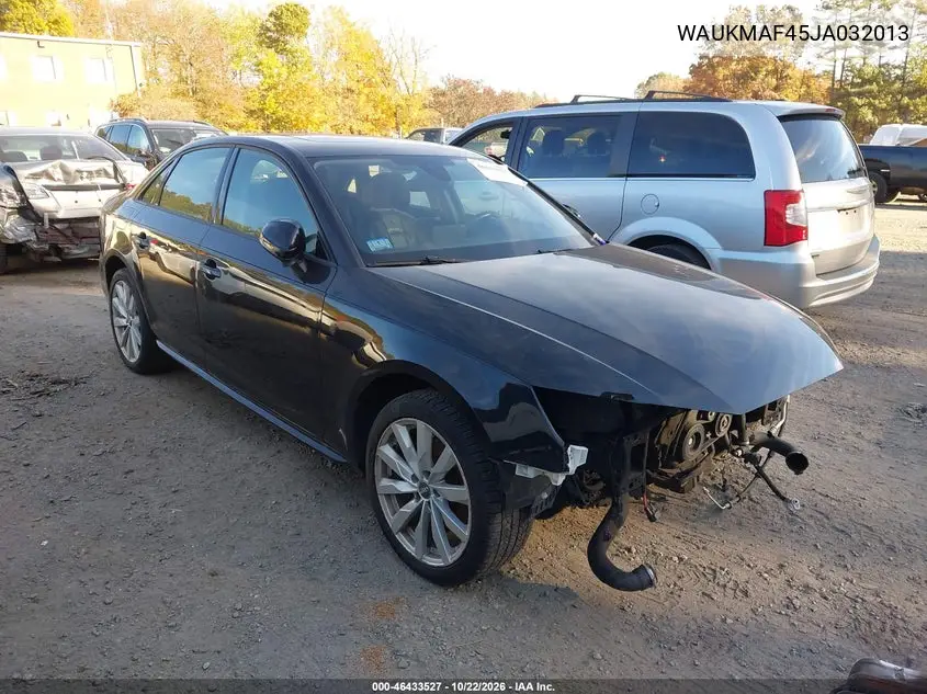 AUDI A4 2018, VIN WAUKMAF45JA032013