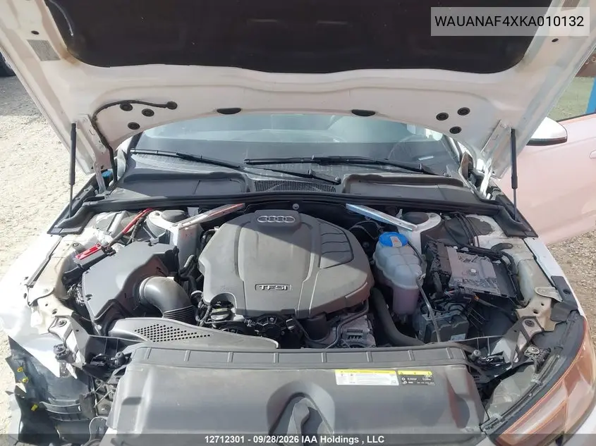 2019 AUDI A4 VIN WAUANAF4XKA010132 — фото 10