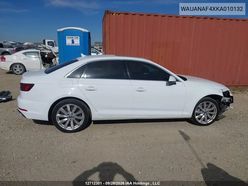 2019 AUDI A4 VIN WAUANAF4XKA010132 — фото 14