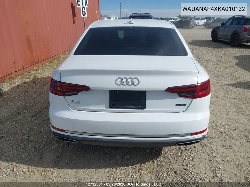 2019 AUDI A4 VIN WAUANAF4XKA010132 — фото 17