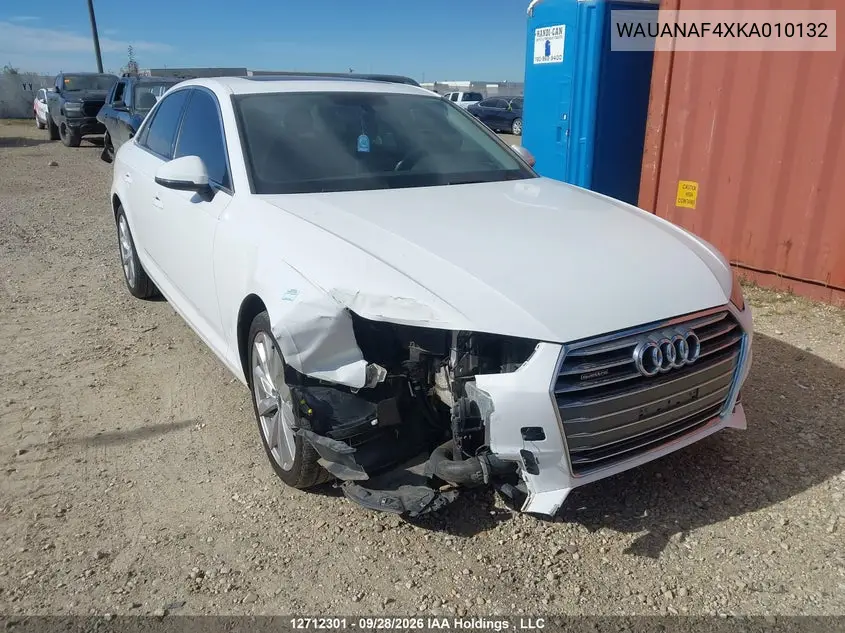 2019 AUDI A4 VIN WAUANAF4XKA010132 — фото 6