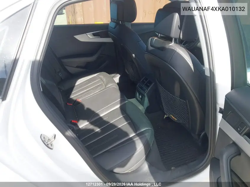 2019 AUDI A4 VIN WAUANAF4XKA010132 — фото 8