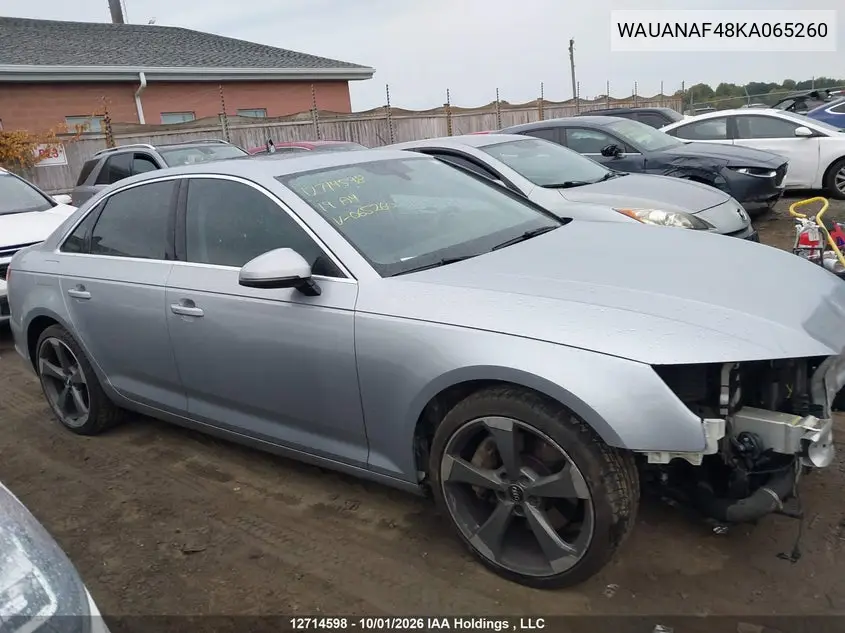 2019 AUDI A4 VIN WAUANAF48KA065260 — фото 13