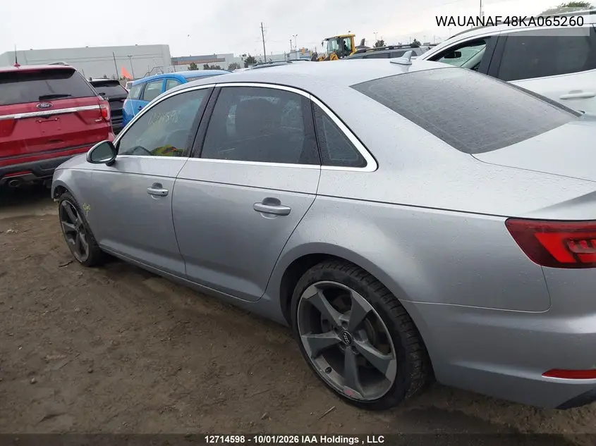 2019 AUDI A4 VIN WAUANAF48KA065260 — фото 14