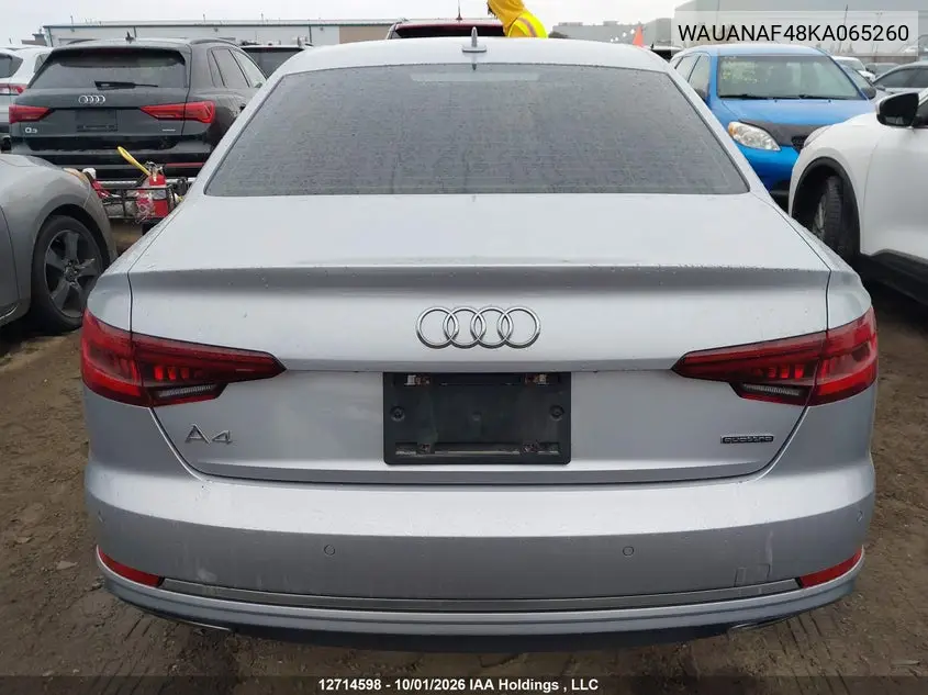 2019 AUDI A4 VIN WAUANAF48KA065260 — фото 16