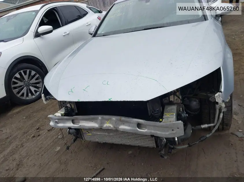2019 AUDI A4 VIN WAUANAF48KA065260 — фото 6