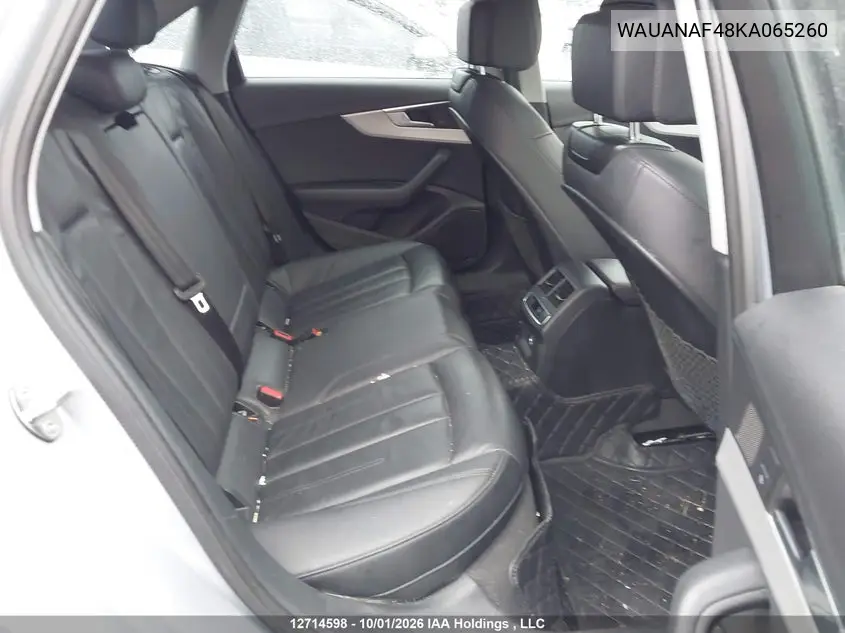 2019 AUDI A4 VIN WAUANAF48KA065260 — фото 8
