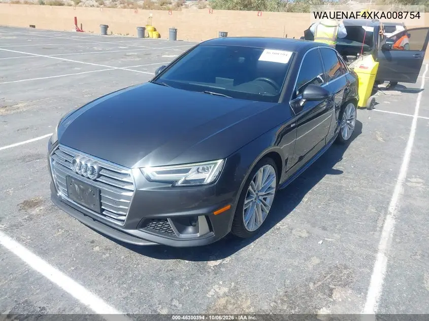 2019 AUDI A4 VIN WAUENAF4XKA008754 — фото 2