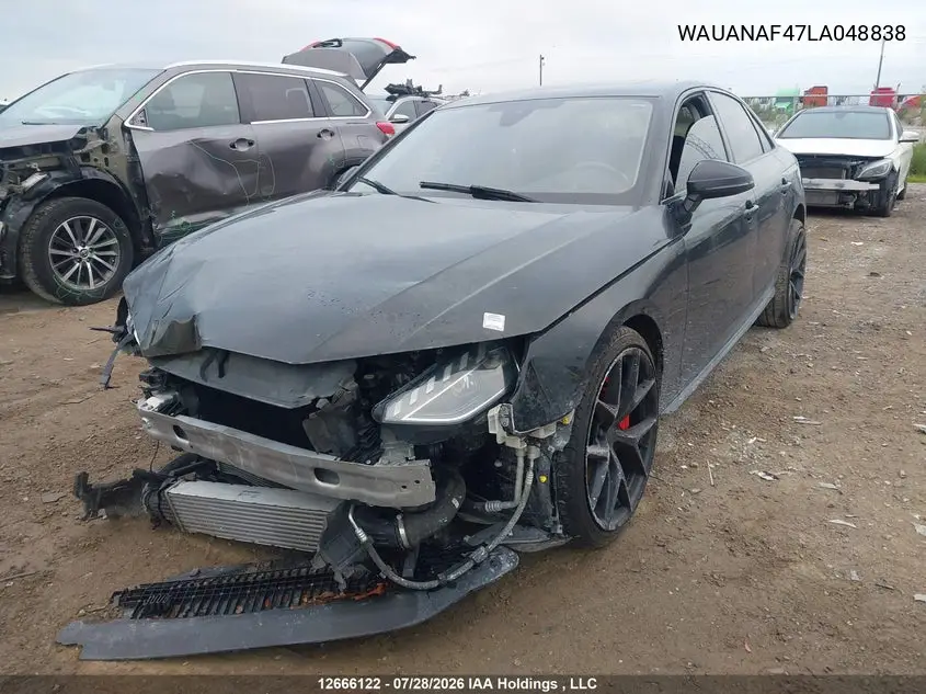 2020 AUDI A4 VIN WAUANAF47LA048838 — фото 2
