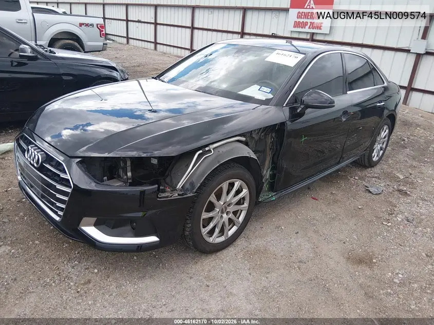 2020 AUDI A4 VIN WAUGMAF45LN009574 — фото 2