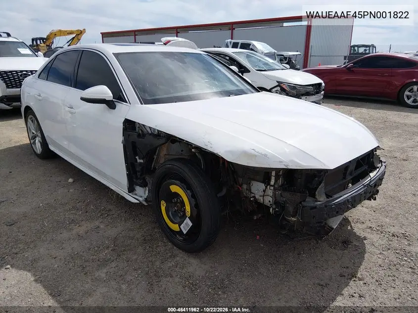 AUDI A4 2023, VIN WAUEAAF45PN001822