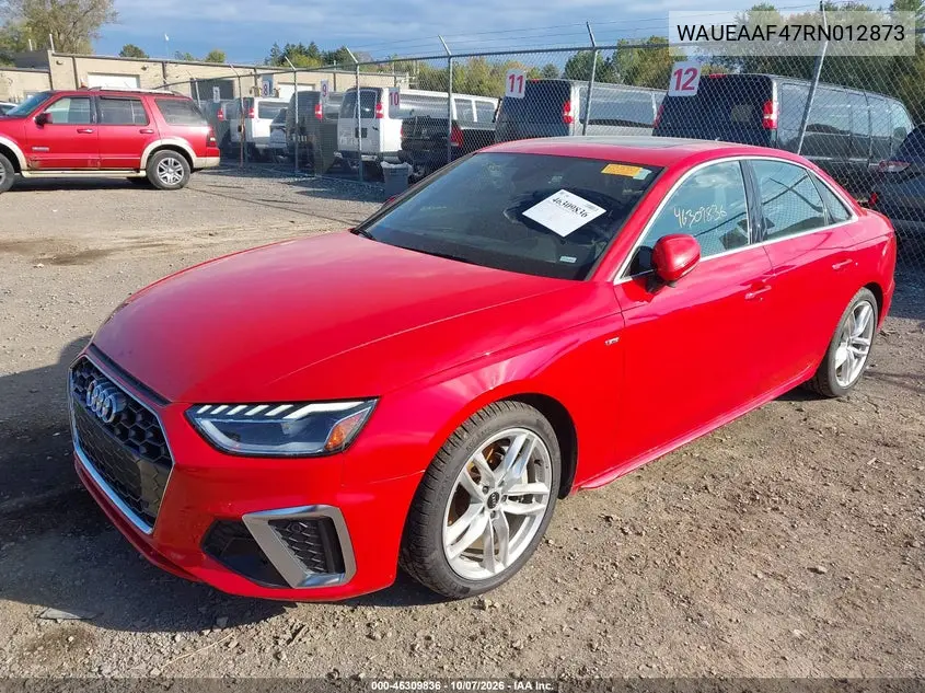 2024 AUDI A4 VIN WAUEAAF47RN012873 — фото 2