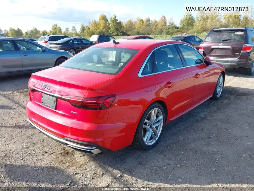 2024 AUDI A4 VIN WAUEAAF47RN012873 — фото 4