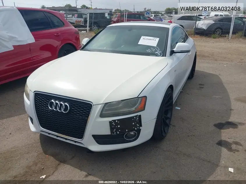 2008 AUDI A5 VIN WAUDK78T68A032408 — фото 2