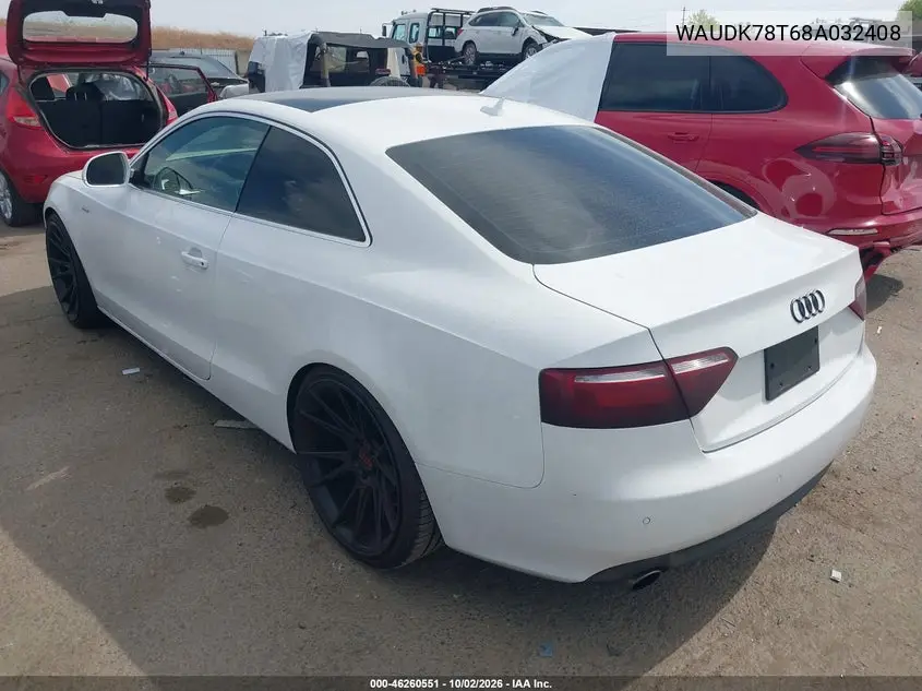 2008 AUDI A5 VIN WAUDK78T68A032408 — фото 3