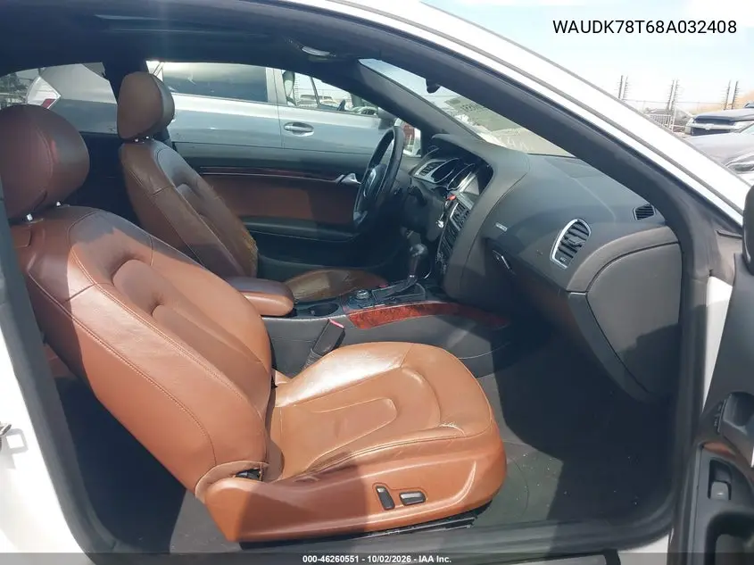 2008 AUDI A5 VIN WAUDK78T68A032408 — фото 5