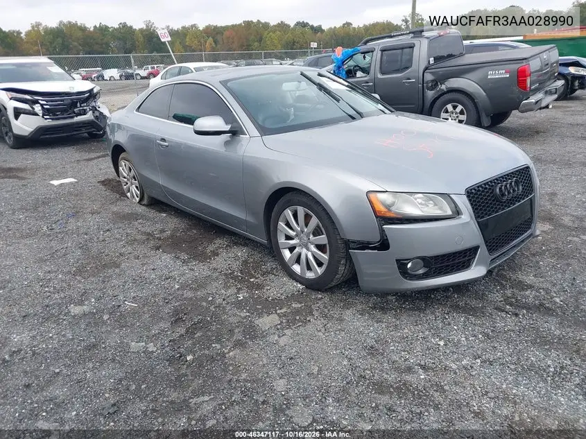 AUDI A5 2010, VIN WAUCFAFR3AA028990