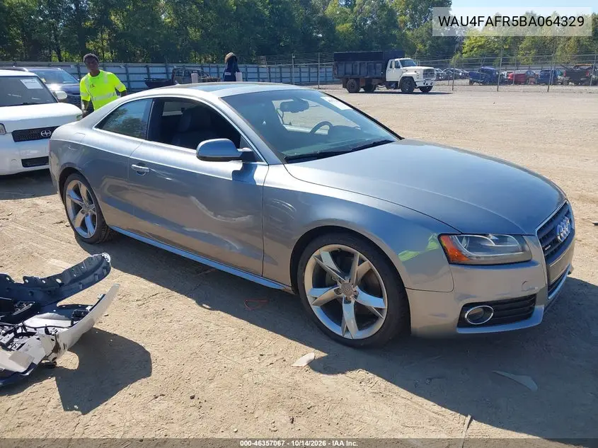 AUDI A5 2011, VIN WAU4FAFR5BA064329