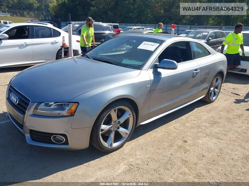 2011 AUDI A5 VIN WAU4FAFR5BA064329 — фото 2