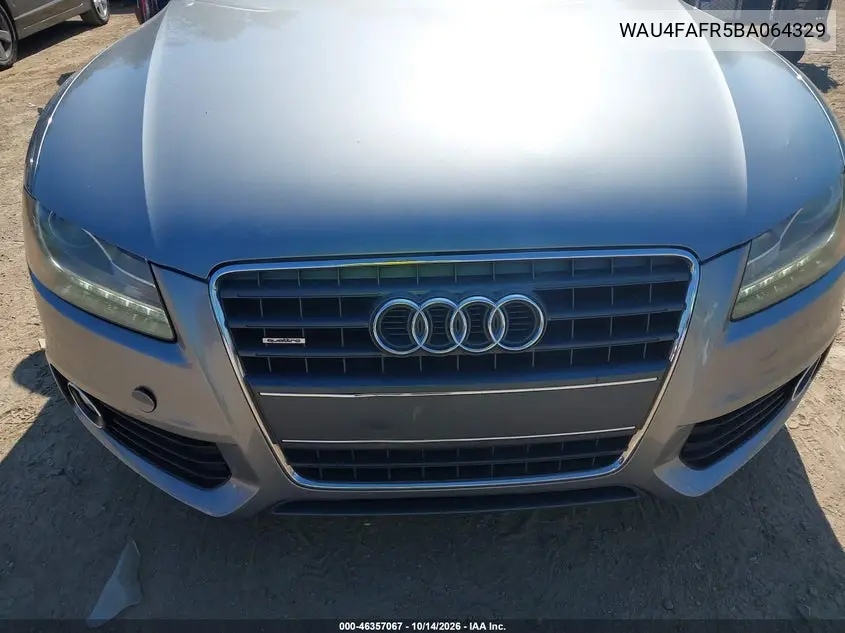 2011 AUDI A5 VIN WAU4FAFR5BA064329 — фото 5