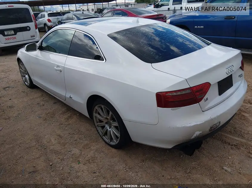 2012 AUDI A5 VIN WAULFAFR4CA005074 — фото 3