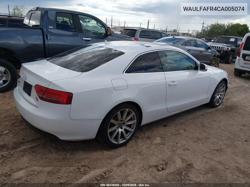2012 AUDI A5 VIN WAULFAFR4CA005074 — фото 4