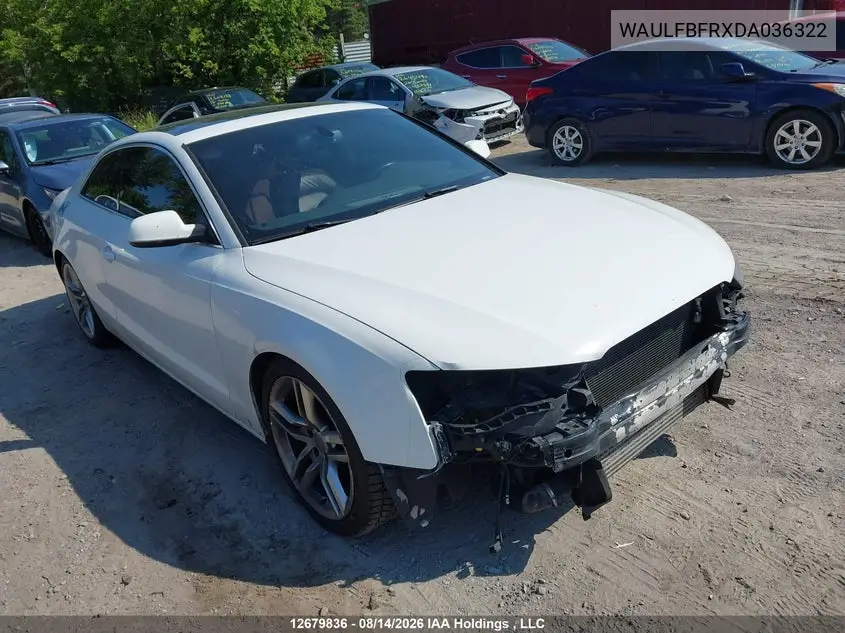 AUDI A5 2013, VIN WAULFBFRXDA036322