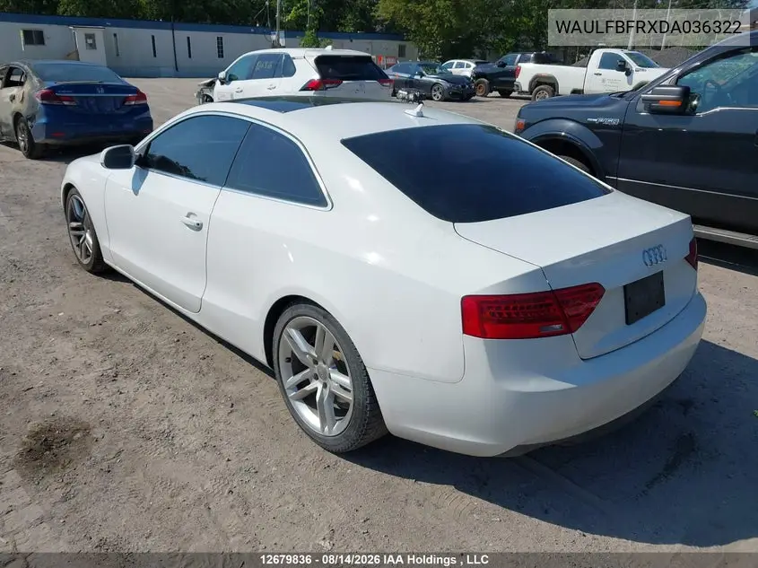 2013 AUDI A5 VIN WAULFBFRXDA036322 — фото 3