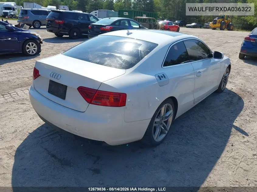 2013 AUDI A5 VIN WAULFBFRXDA036322 — фото 4