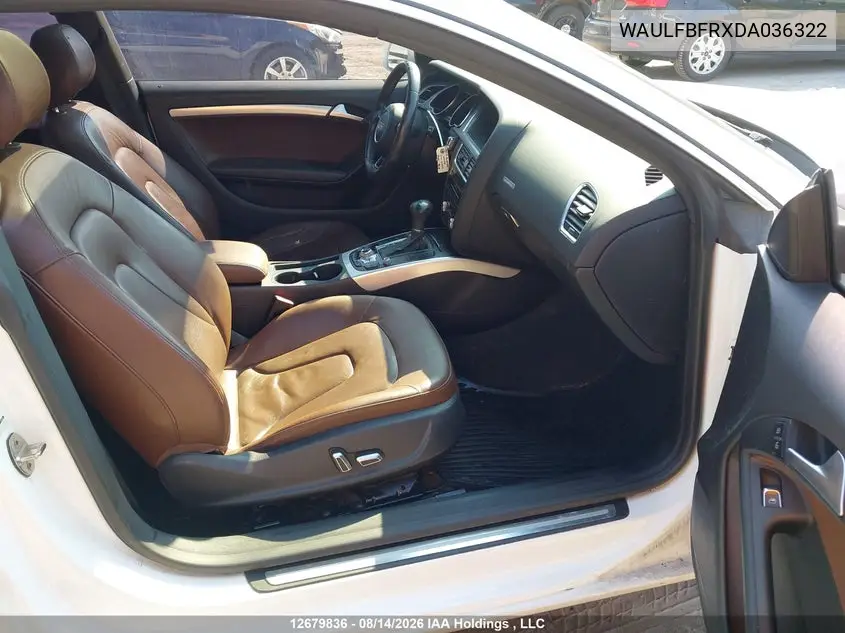2013 AUDI A5 VIN WAULFBFRXDA036322 — фото 5