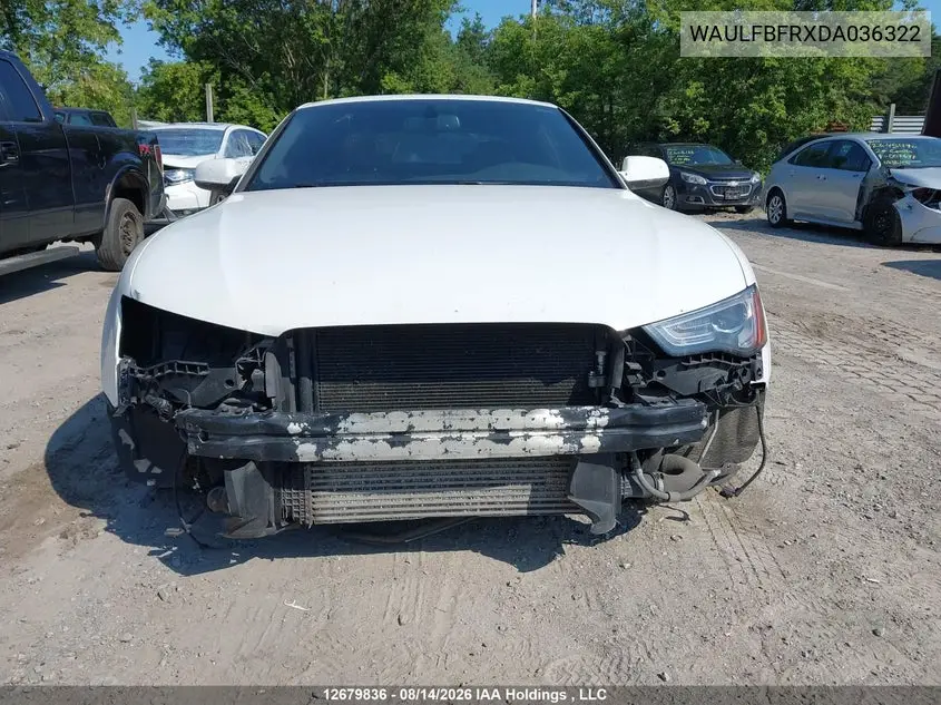 2013 AUDI A5 VIN WAULFBFRXDA036322 — фото 6