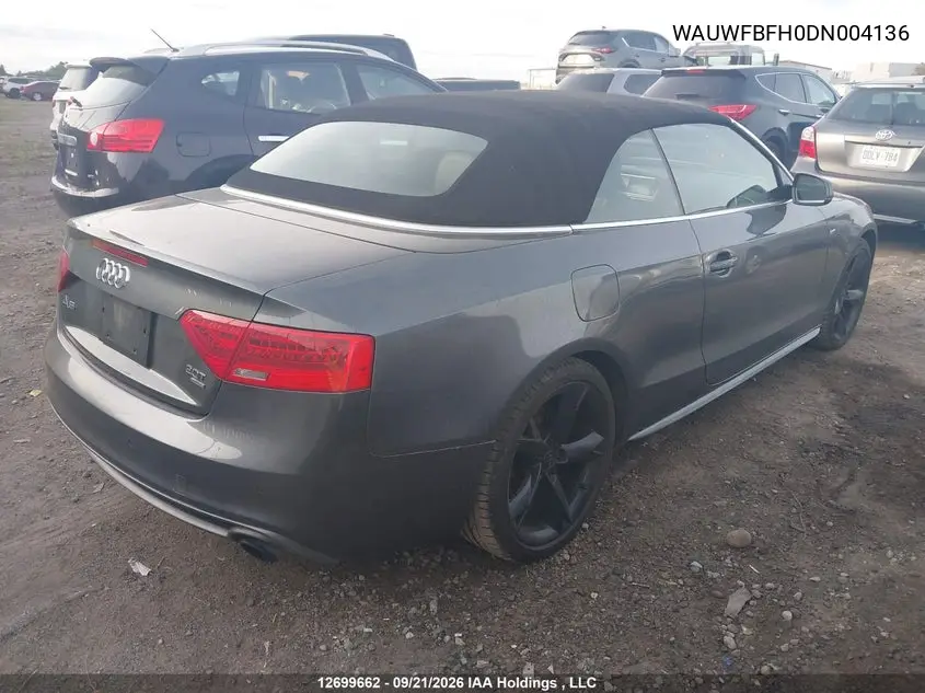 2013 AUDI A5 VIN WAUWFBFH0DN004136 — фото 4
