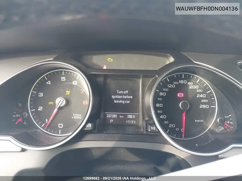 2013 AUDI A5 VIN WAUWFBFH0DN004136 — фото 7