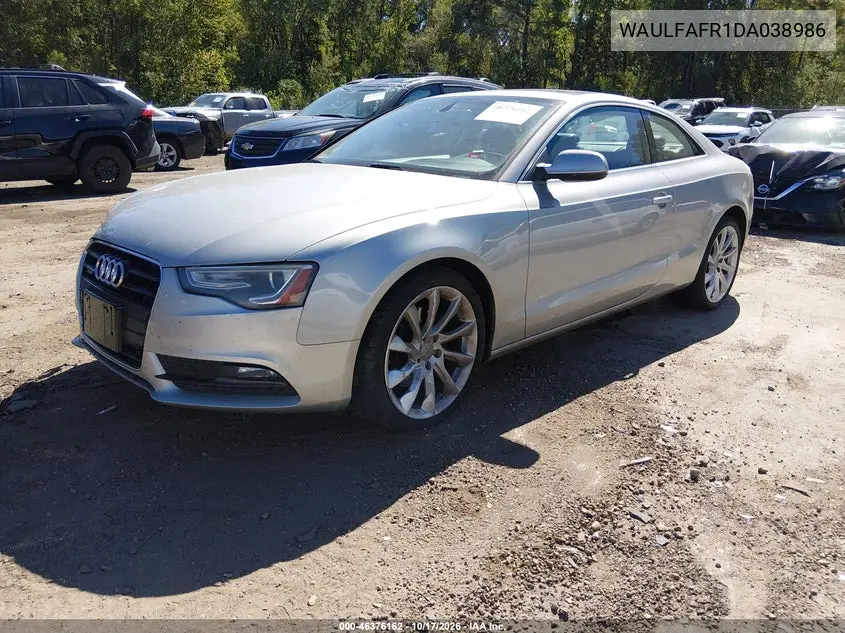 2013 AUDI A5 VIN WAULFAFR1DA038986 — фото 2