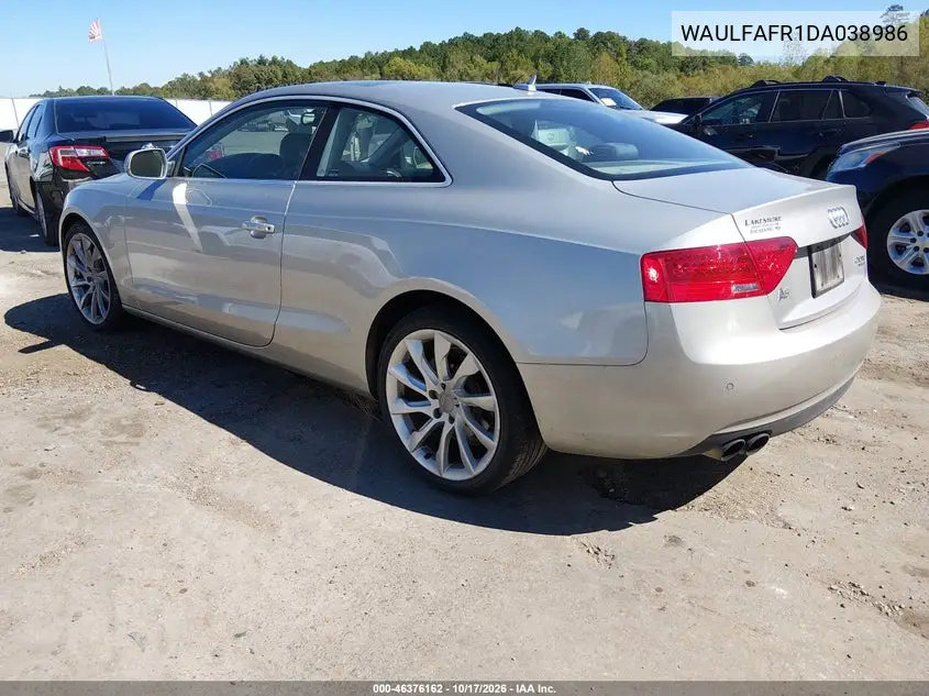 2013 AUDI A5 VIN WAULFAFR1DA038986 — фото 3