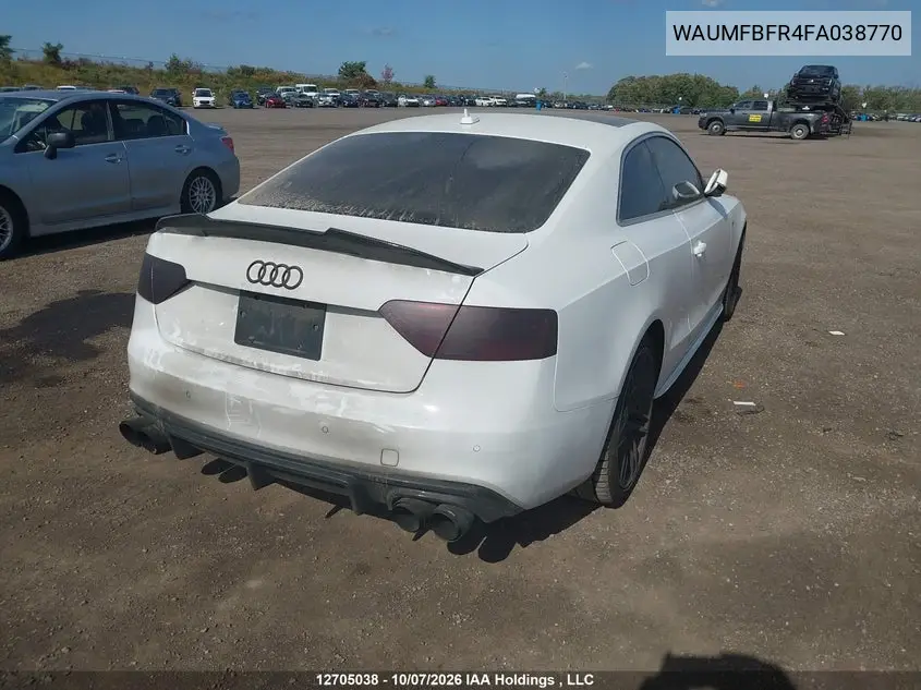 2015 AUDI A5 VIN WAUMFBFR4FA038770 — фото 4