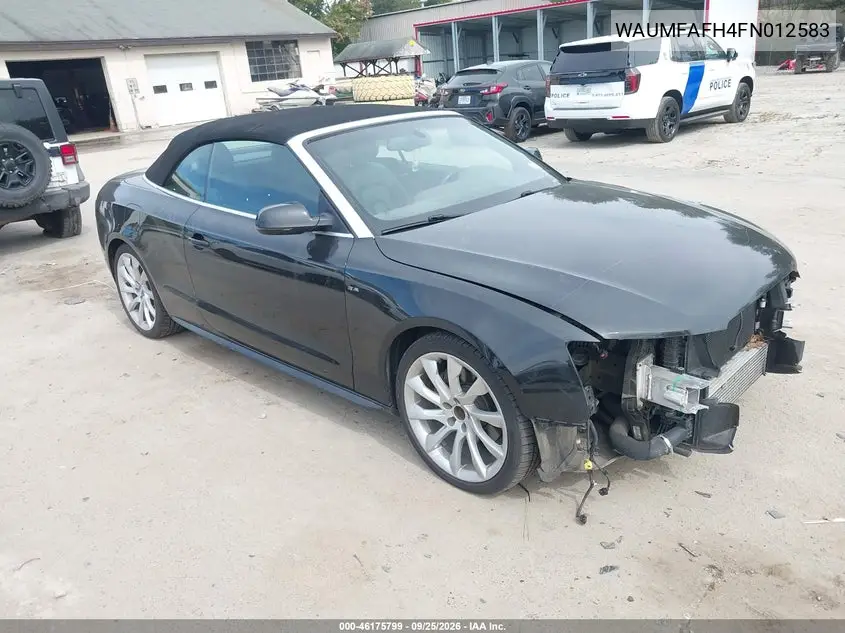 AUDI A5 2015, VIN WAUMFAFH4FN012583