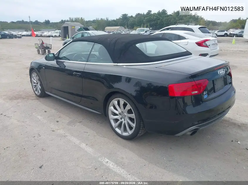 2015 AUDI A5 VIN WAUMFAFH4FN012583 — фото 3