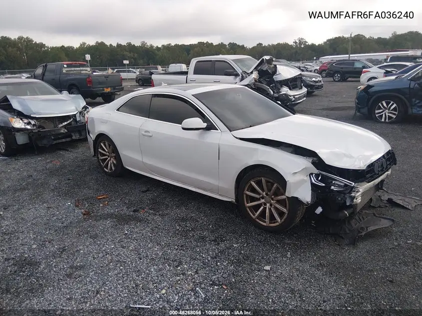 AUDI A5 2015, VIN WAUMFAFR6FA036240