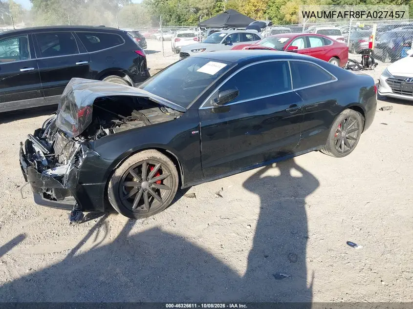 2015 AUDI A5 VIN WAUMFAFR8FA027457 — фото 2