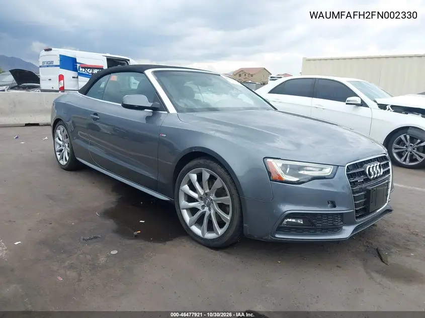 AUDI A5 2015, VIN WAUMFAFH2FN002330
