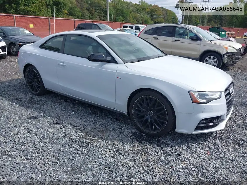 AUDI A5 2016, VIN WAUM2AFR4GA056645