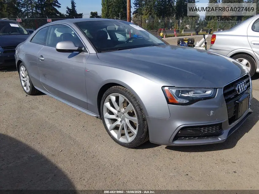 AUDI A5 2016, VIN WAUM2AFR8GA027469