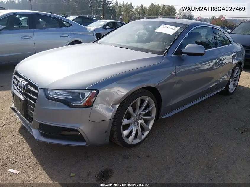 2016 AUDI A5 VIN WAUM2AFR8GA027469 — фото 2