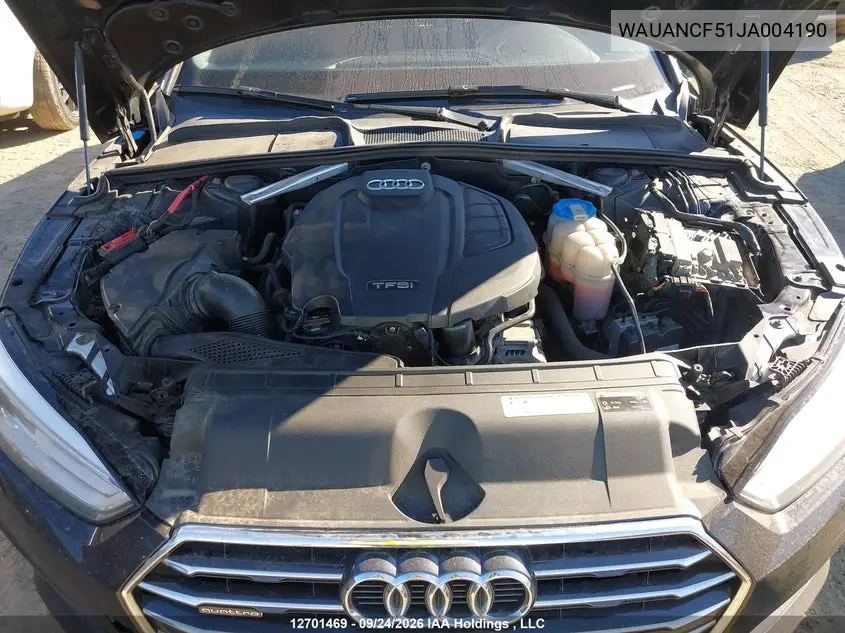 2018 AUDI A5 VIN WAUANCF51JA004190 — фото 10