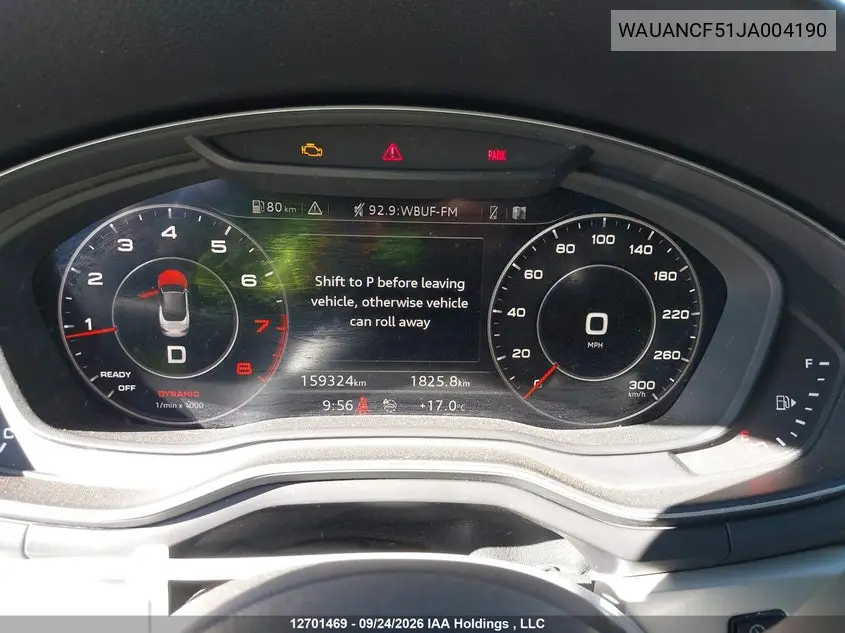 2018 AUDI A5 VIN WAUANCF51JA004190 — фото 7