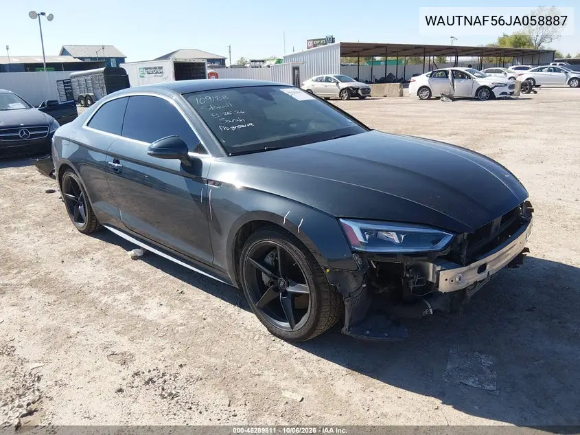 AUDI A5 2018, VIN WAUTNAF56JA058887